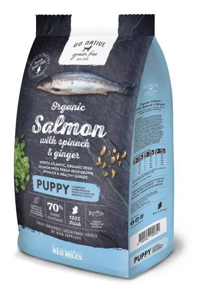 Go native puppy organic salmon & spinach & ginger 4 kg hondenvoer - afbeelding 1