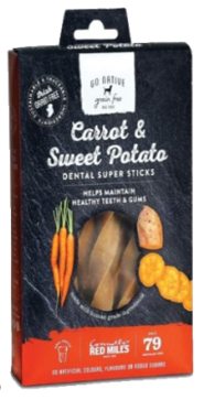 Go native super dental sticks carrot & sweet potato 150 gram - afbeelding 1
