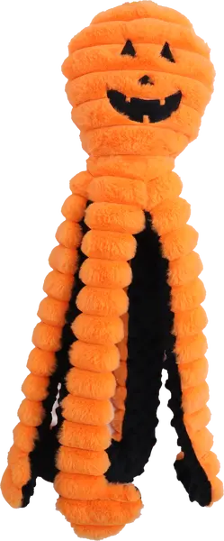 Halloween octopus corduroy oranje met piep 40cm