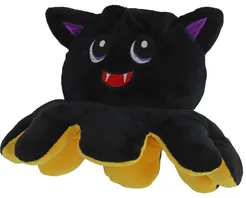 Halloween pompoen/vleermuis zwart/oranje met piep 22cm - afbeelding 2