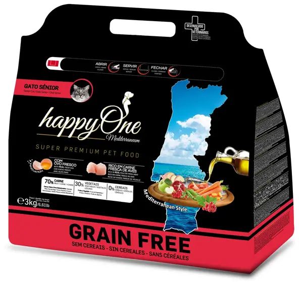 HappyOne mediterraneum cat senior fresh chicken 3 kg