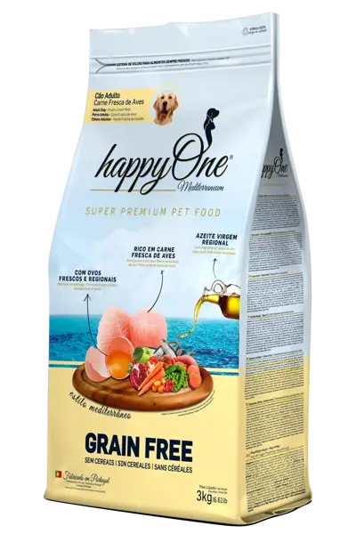 HappyOne mediterraneum dog adult fresh chicken 3 kg - afbeelding 1