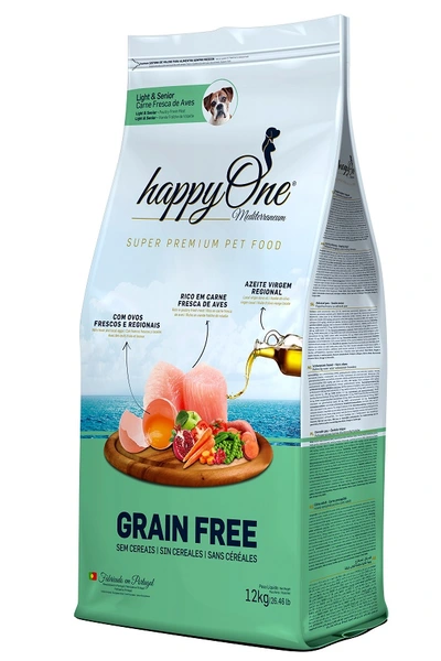 HappyOne mediterraneum dog light&senior fresh chicken 12 kg
