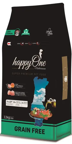 HappyOne mediterraneum dog light&senior fresh chicken 12 kg