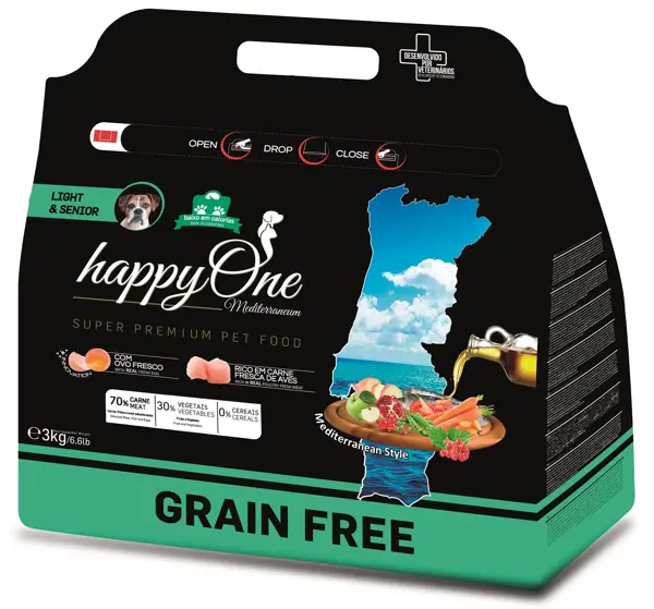 HappyOne mediterraneum dog light&senior fresh chicken 3 kg