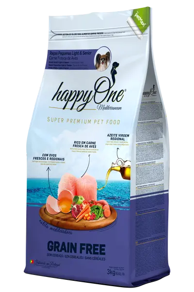 HappyOne mediterraneum dog light&senior small breed fresh chicken 3kg