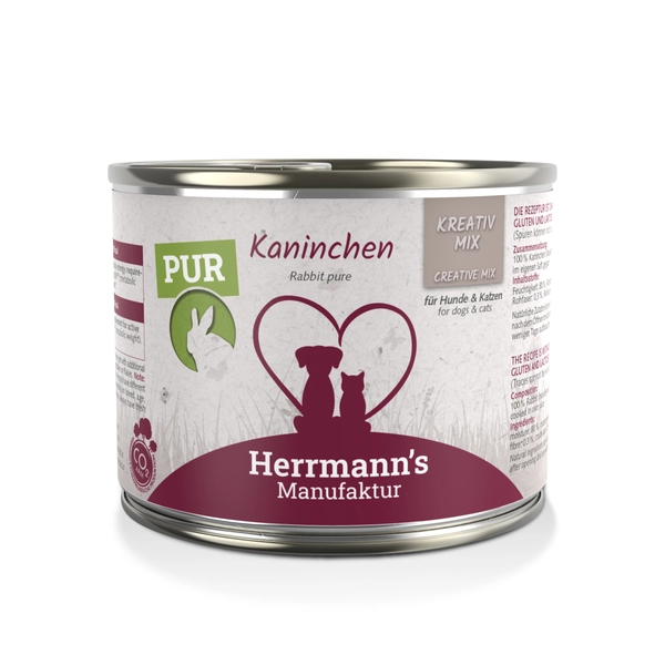 Herrmanns blik puur bio konijn 200 gram - afbeelding 1