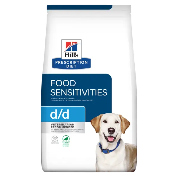 Hill's prescription diet canine d/d duck&rice food sensitivities care 12 kg Hond - afbeelding 1