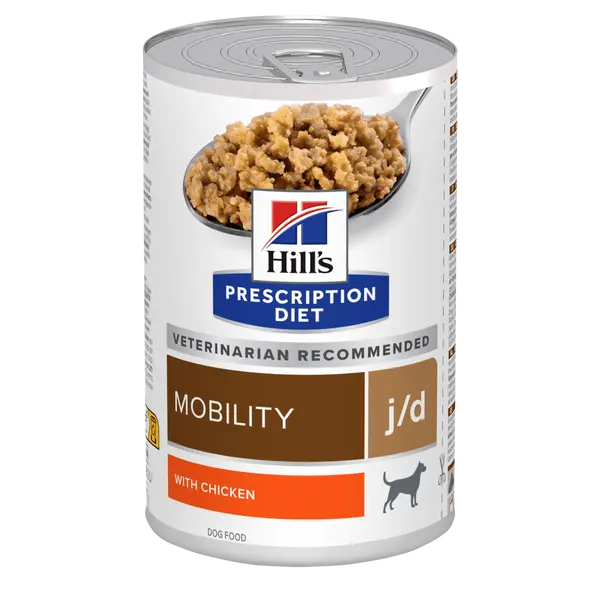 Hill's prescription diet canine j/d joint care met kip blik 370 gram Hondenvoer - afbeelding 1