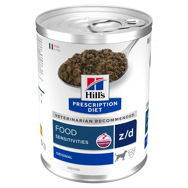 Hill's prescription diet canine z/d food sensitivities blik 370 gram Hondenvoer - afbeelding 1