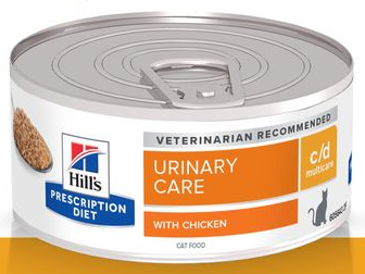 Hill's prescription diet feline c/d urinary care kip blik 156 gram Kattenvoer