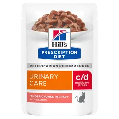 Hill's prescription diet feline c/d urinary care stress zalm pouch 12x85gram Kat