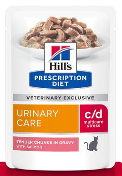 Hill's prescription diet feline c/d urinary care stress zalm pouch 12x85gram Ka