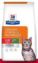 Hill's prescription diet feline c/d urinary stress + metabolic 8 kg Kattenvoer