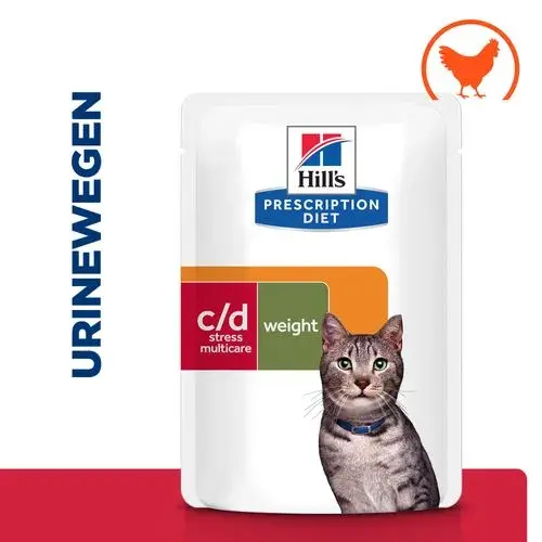 Hill's prescription diet feline c/d urinary stress + metabolic pouch 12x85gr - afbeelding 1