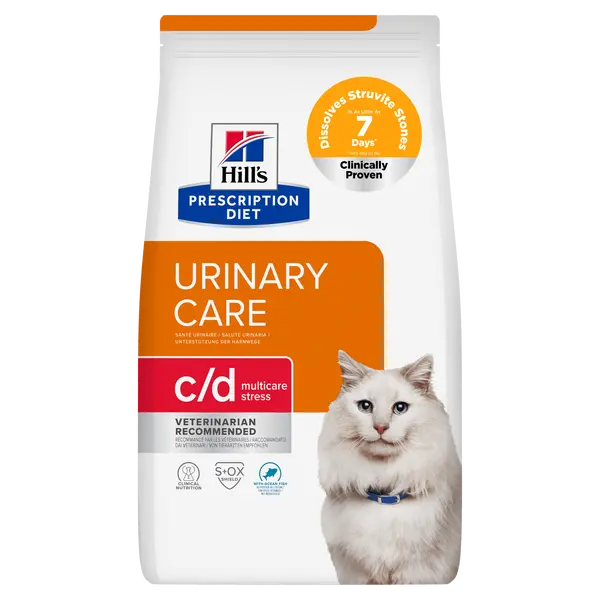 Hill's prescription diet feline c/d urinary stress zeevis 8 kg Kattenvoer - afbeelding 1