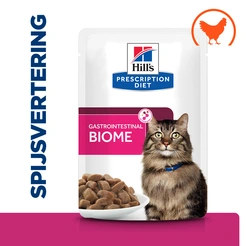Hill's prescription diet feline gastrointestinal biome pouch 12x85 gram Kattenvo - afbeelding 2