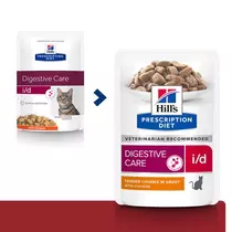 Hill's prescription diet feline i/d digestive care kip pouch 12x85gram Kattenvo - afbeelding 1