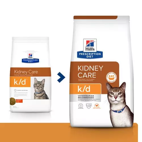 Hill's prescription diet feline k/d kidney 1,5 kg Kattenvoer - Van Noord's Dierenvoeders