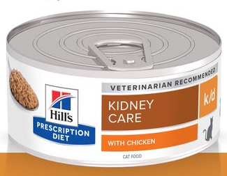 Hill's prescription diet feline k/d kidney care kip blik 156 gram kattenvoer