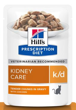 Hill's prescription diet feline k/d kidney care kip pouch 12x85 gram Kattenvoer