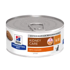 Hill's prescription diet feline k/d kidney defence kip blik 156 gram kattenvoer - afbeelding 1