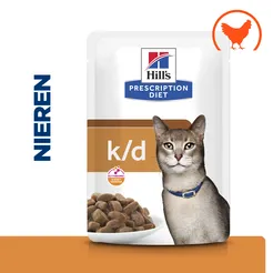 Hill's prescription diet feline k/d kidney defence kip pouch 12x85 gram Kattenvo - afbeelding 2