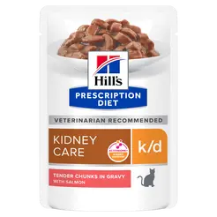 Hill's prescription diet feline k/d kidney defence zalm pouch 12x85 gram Kattenv