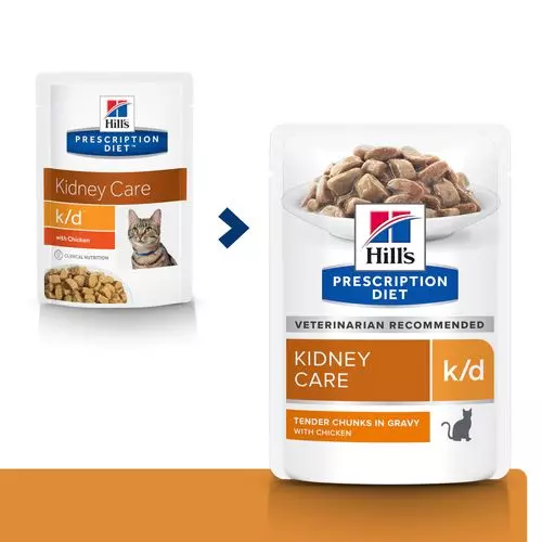 uitbreiden Verzwakken Wolk Hill's prescription diet feline k/d kidney care kip pouch 12x85 gram  Kattenvoer - Van Noord's Dierenvoeders