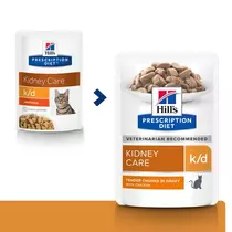 Hill's prescription diet feline k/d kidney care kip pouch 12x85 gram Kattenvoer