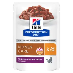 Hill's prescription diet feline k/d rund pouch 12x85 gram kattenvoer