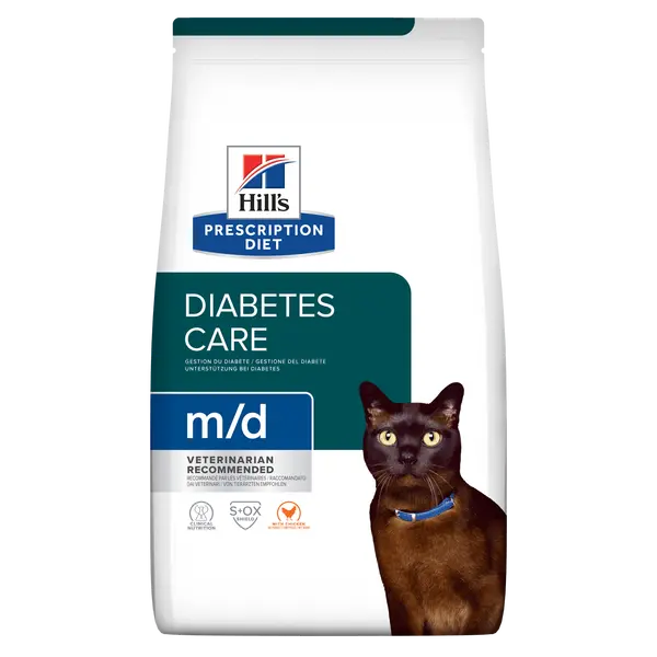 Hill's prescription diet feline m/d diabetes care 3 kg Kattenvoer - afbeelding 1