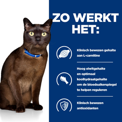 Hill's prescription diet feline m/d diabetes care 3 kg Kattenvoer - afbeelding 3