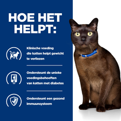 Hill's prescription diet feline m/d diabetes care 3 kg Kattenvoer - afbeelding 4