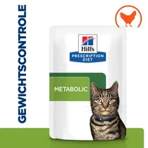 Hill's prescription diet feline metabolic weight management pouch 12x85gr