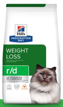 Hill's prescription diet feline r/d weight reduction 3 kg Kattenvoer