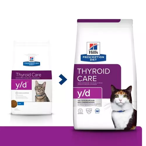 Oh redden vorm Hill's prescription diet feline y/d thyroid care1,5 kg Kattenvoer - Van  Noord's Dierenvoeders