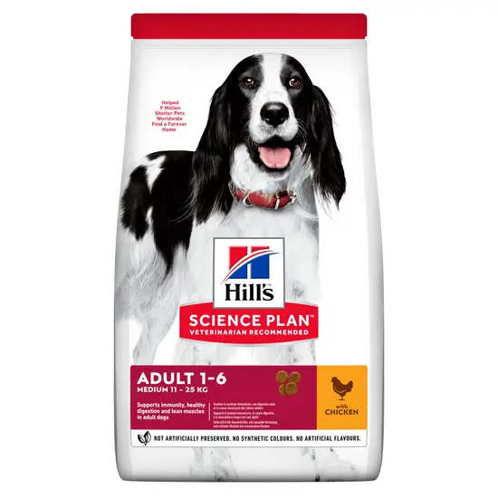 Hill's science plan canine adult medium breed kip 2,5 kg Hondenvoer - afbeelding 1