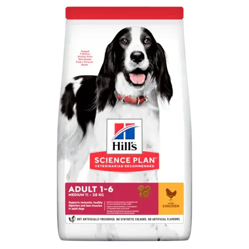 Hill's science plan canine adult medium kip breed 14 kg Hondenvoer - afbeelding 1