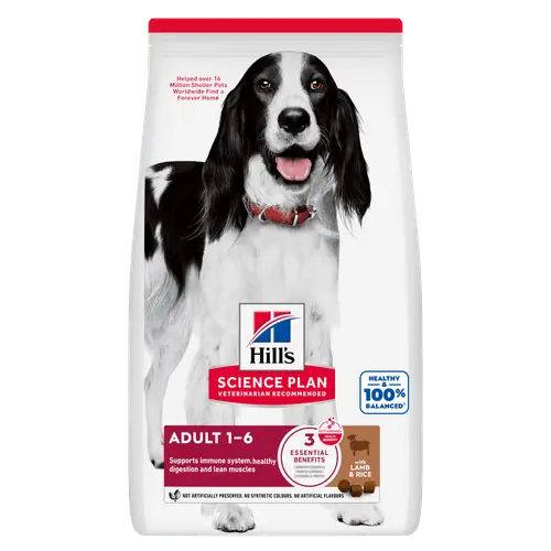 Hill's science plan canine adult medium lam&rijst 18 kg Hondenvoer - afbeelding 1