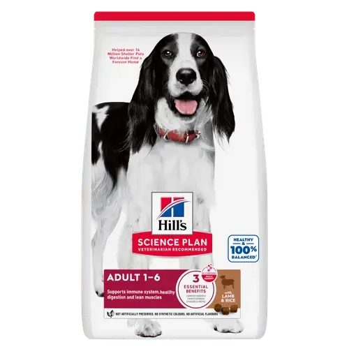 Hill's science plan canine adult medium lam&rijst 2.5 kg Hondenvoer - afbeelding 1