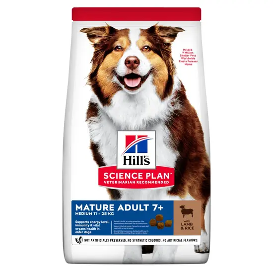 Hill's science plan canine mature adult 7+ lam&rijst 14 kg Hondenvoer - afbeelding 1