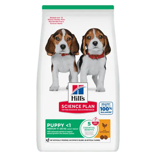 Hill's science plan canine puppy medium breed kip 14 kg Hondenvoer - afbeelding 1