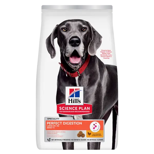 Hill's science plan dog adult perfect digestion large breed 14kg Hondenvoer - afbeelding 1