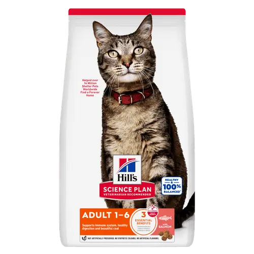 Hill's science plan feline adult zalm 10kg kattenvoer - afbeelding 1