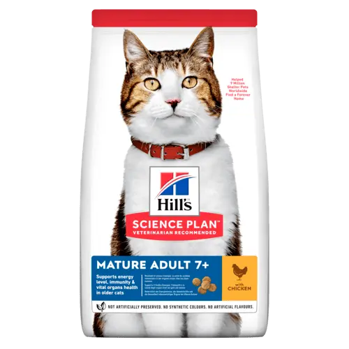 Hill's science plan feline mature adult 7+ kip 10 kg Kattenvoer