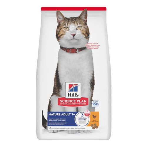 Hill's science plan feline mature adult 7+ kip 10 kg Kattenvoer - afbeelding 1