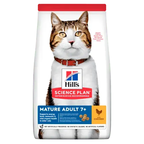 Hill's science plan feline mature adult 7+ kip 3 kg Kattenvoer