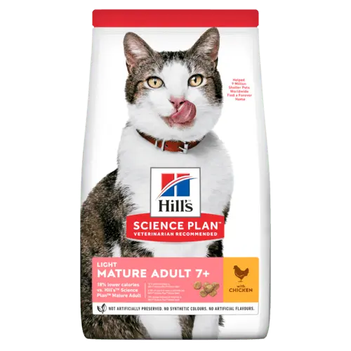 Hill's science plan feline mature adult 7+ light 1,5 kg Kattenvoer