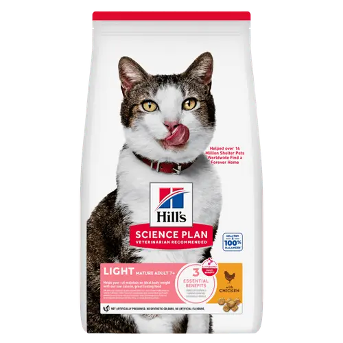 Hill's science plan feline mature adult 7+ light 1,5 kg Kattenvoer - afbeelding 1